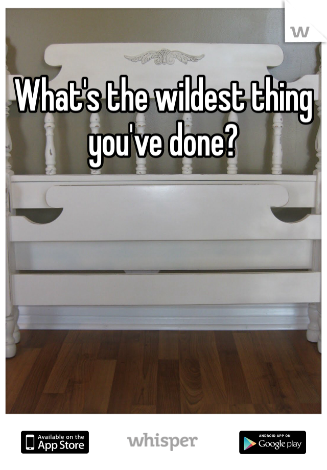 What's the wildest thing you've done?