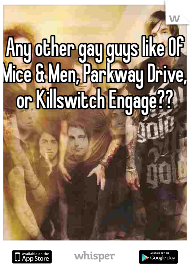 Any other gay guys like Of Mice & Men, Parkway Drive, or Killswitch Engage??