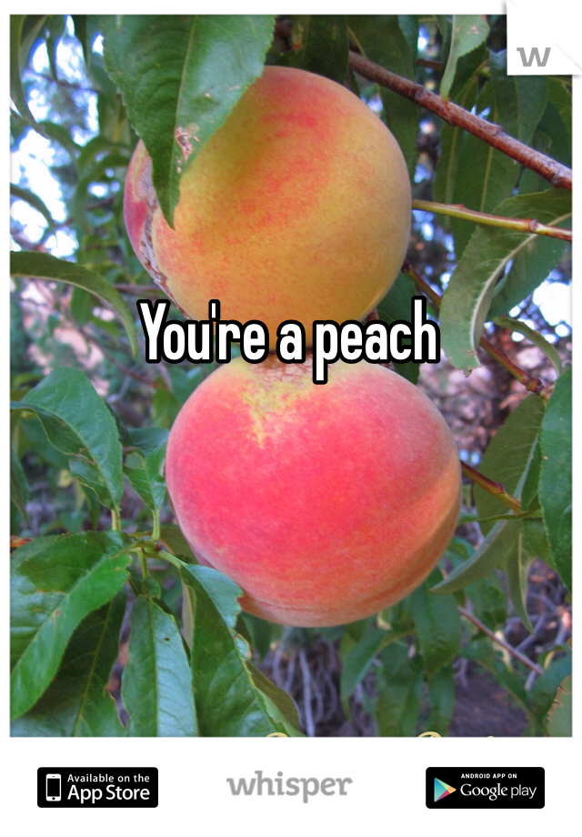 You're a peach
