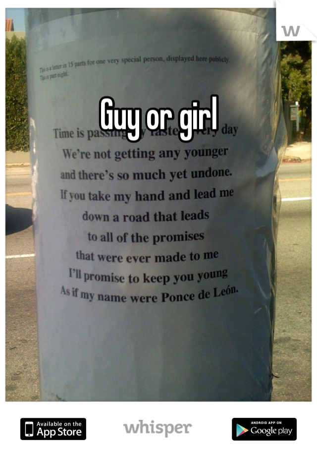 Guy or girl