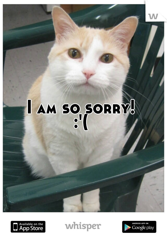 I am so sorry! 
:'( 