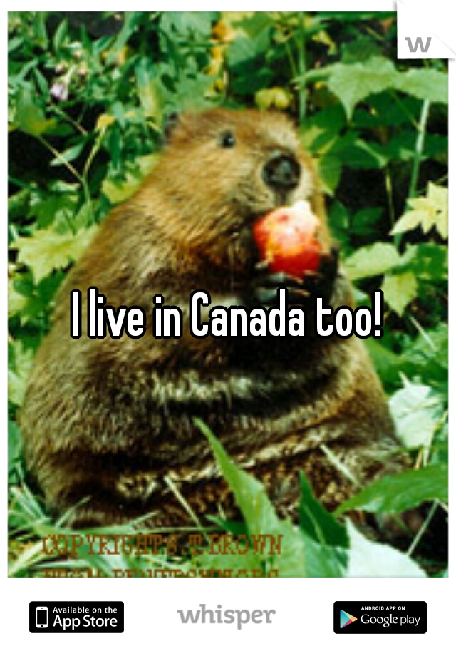 I live in Canada too!