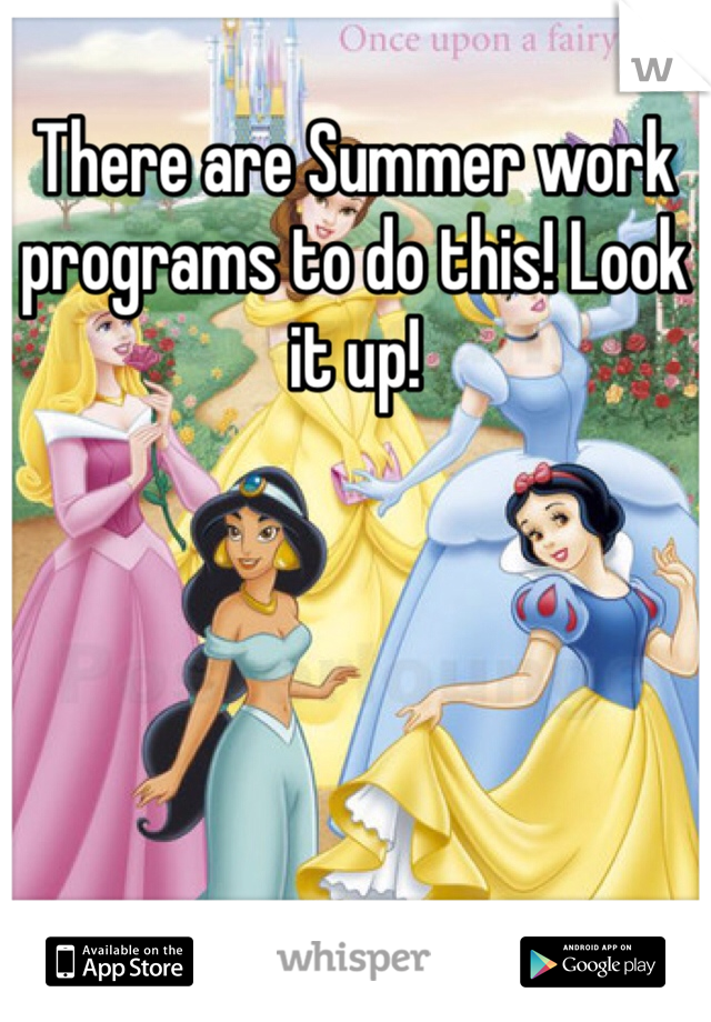 There are Summer work programs to do this! Look it up!