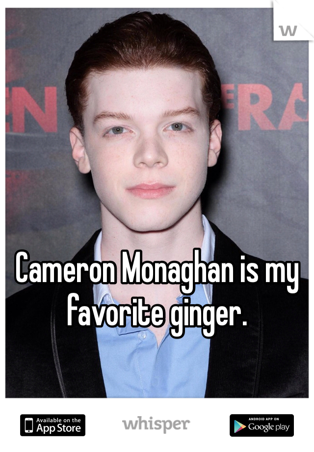 Cameron Monaghan is my favorite ginger.