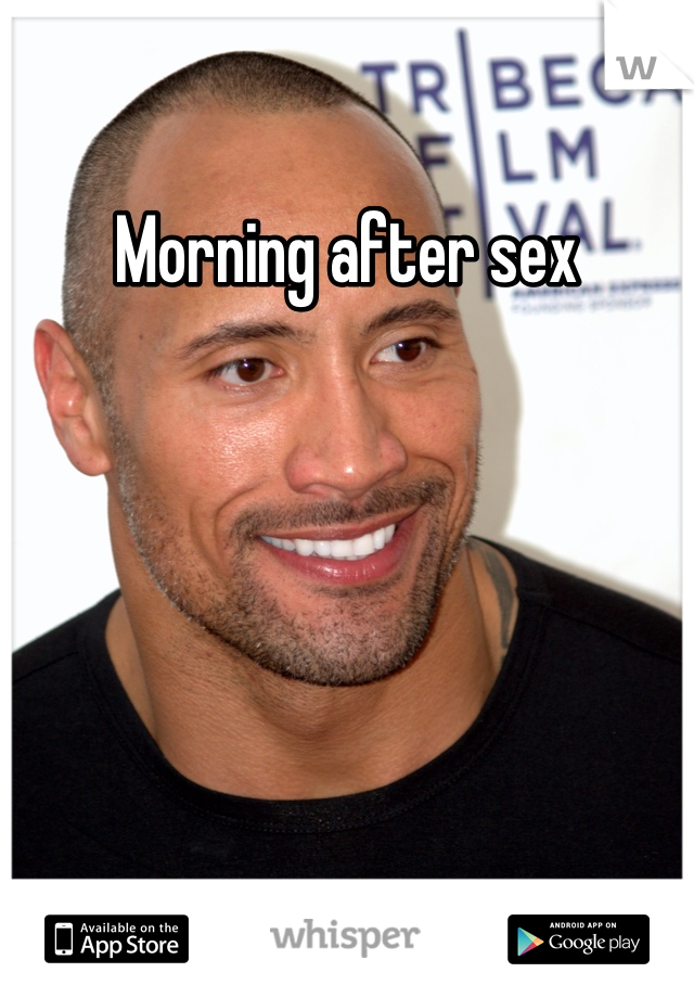 Morning after sex
