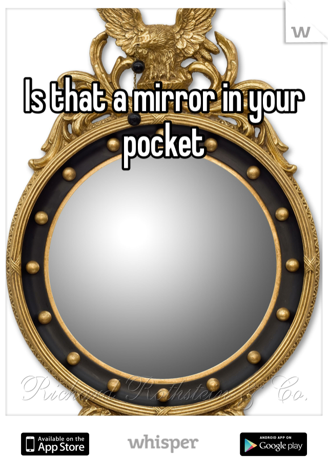 Is that a mirror in your pocket