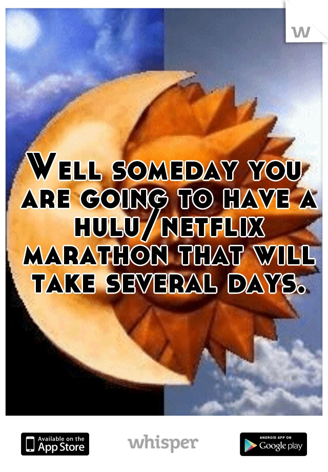 Well someday you are going to have a hulu/netflix marathon that will take several days.
