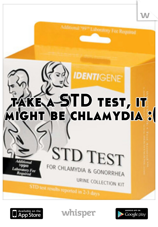 take a STD test, it might be chlamydia :(