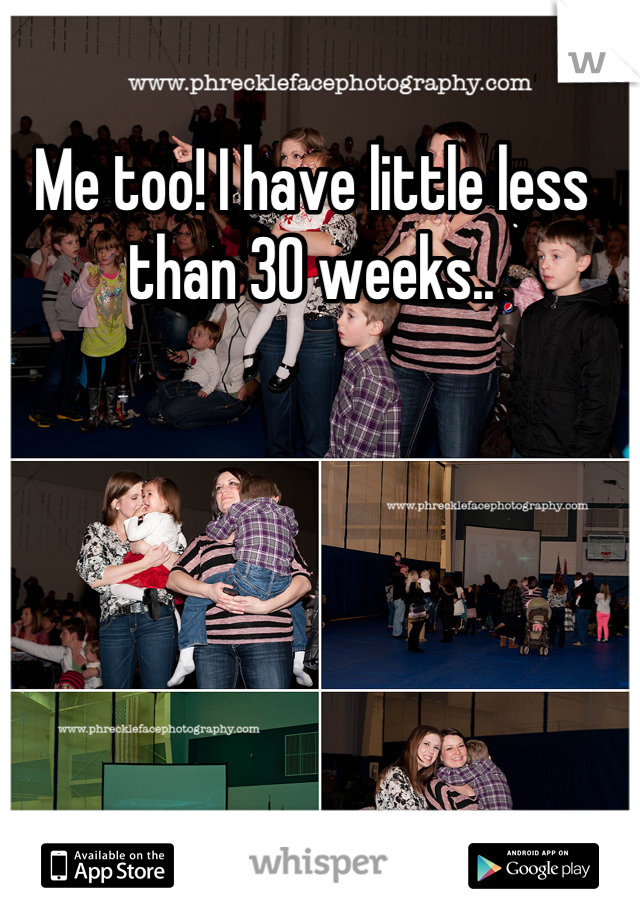 Me too! I have little less than 30 weeks..
