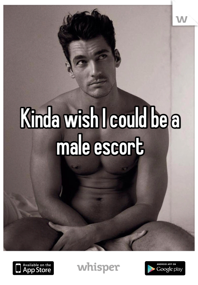 Kinda wish I could be a male escort