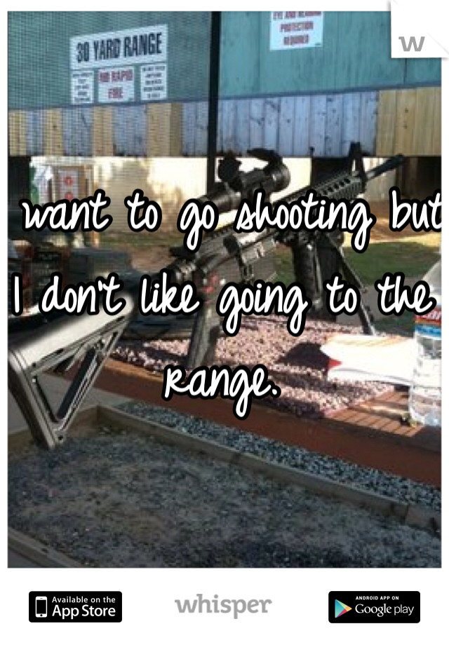 I want to go shooting but I don't like going to the range. 