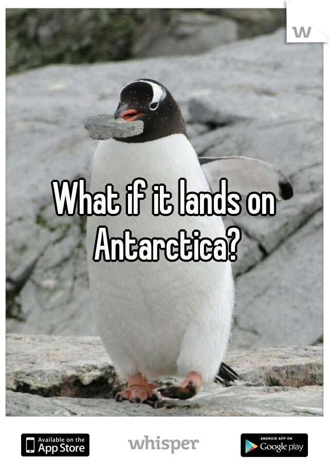 What if it lands on Antarctica?