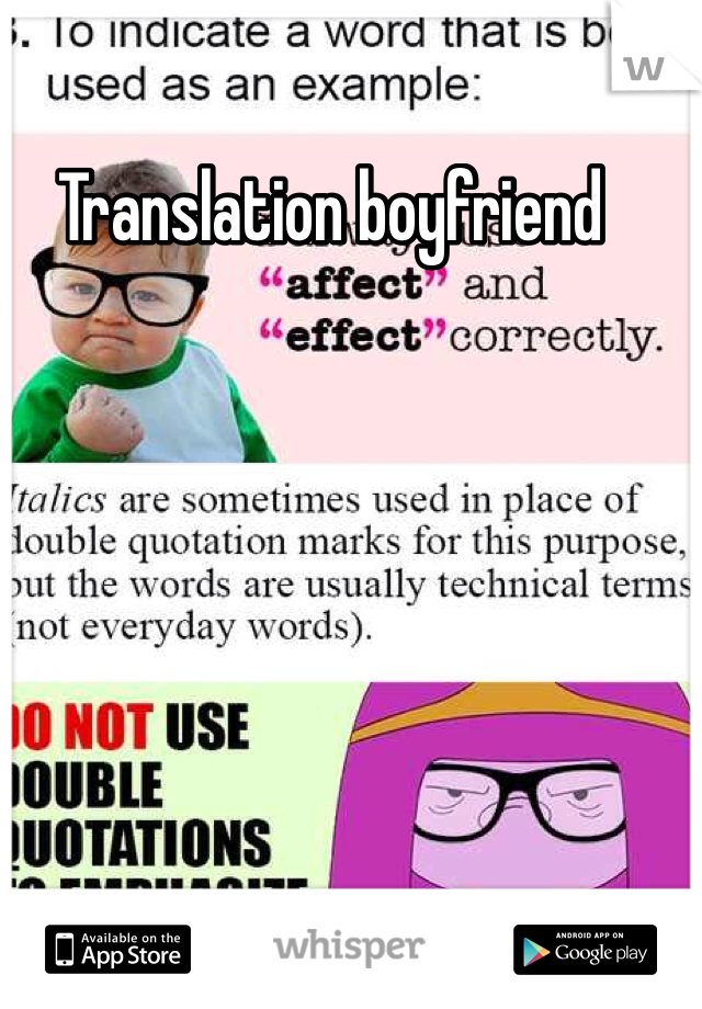 Translation boyfriend 