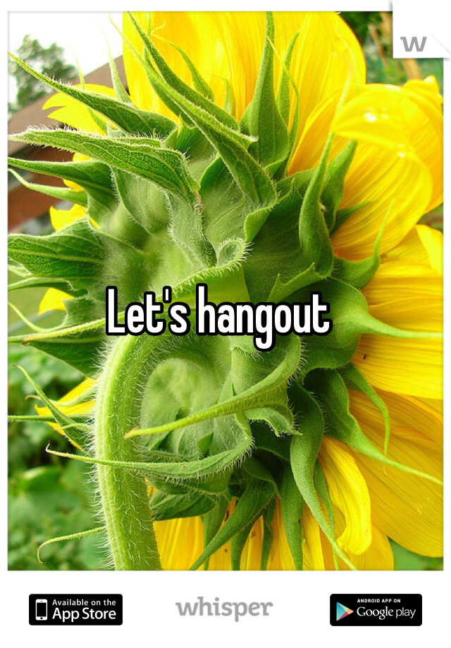 Let's hangout 