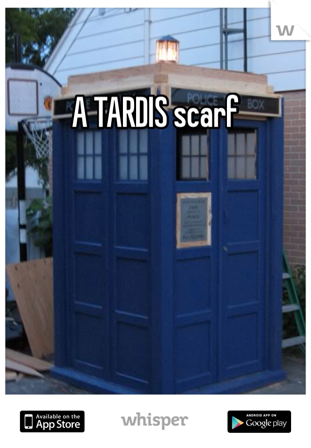 A TARDIS scarf