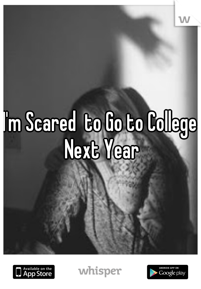 I'm Scared  to Go to College Next Year