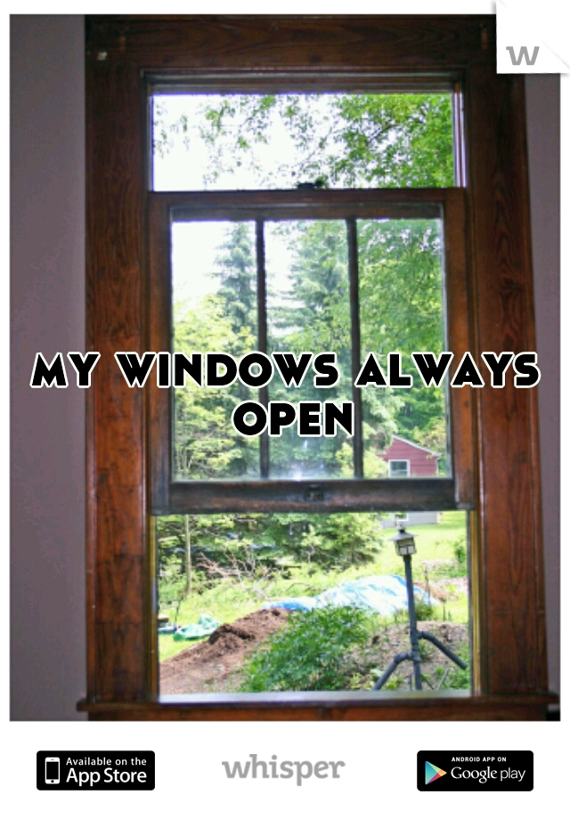 my windows always open