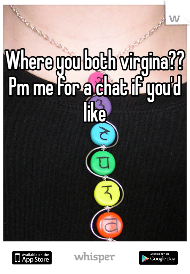 Where you both virgina?? Pm me for a chat if you'd like 