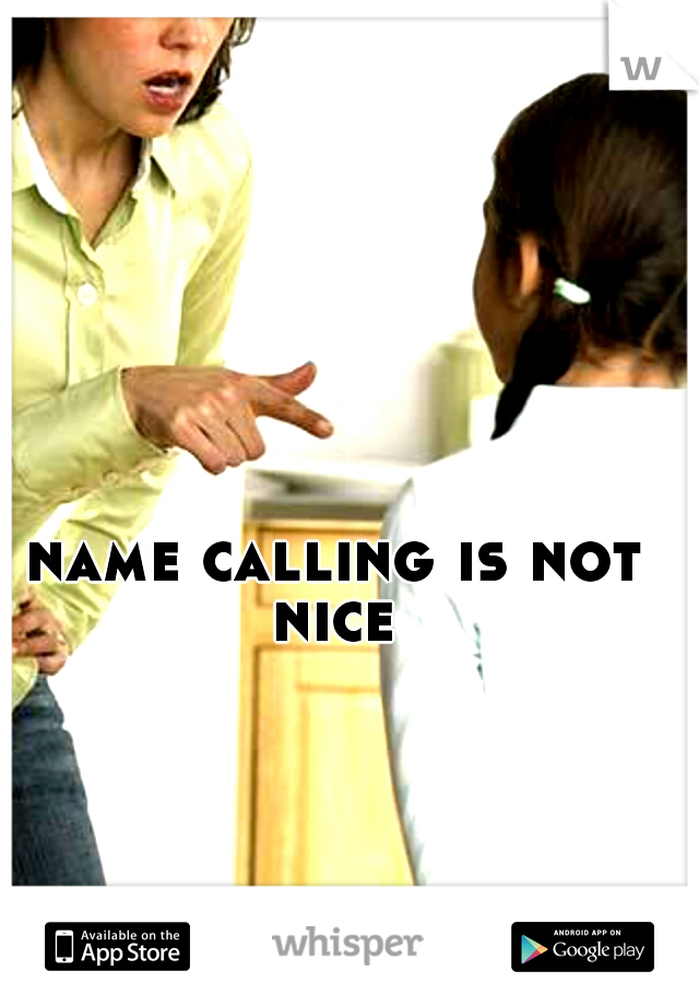 name calling is not nice 