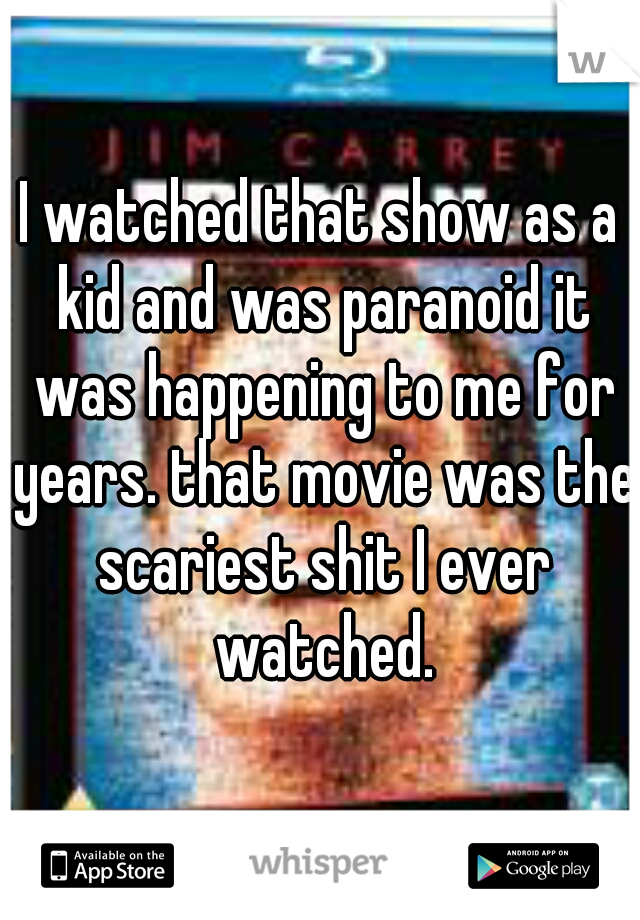 I watched that show as a kid and was paranoid it was happening to me for years. that movie was the scariest shit I ever watched.
