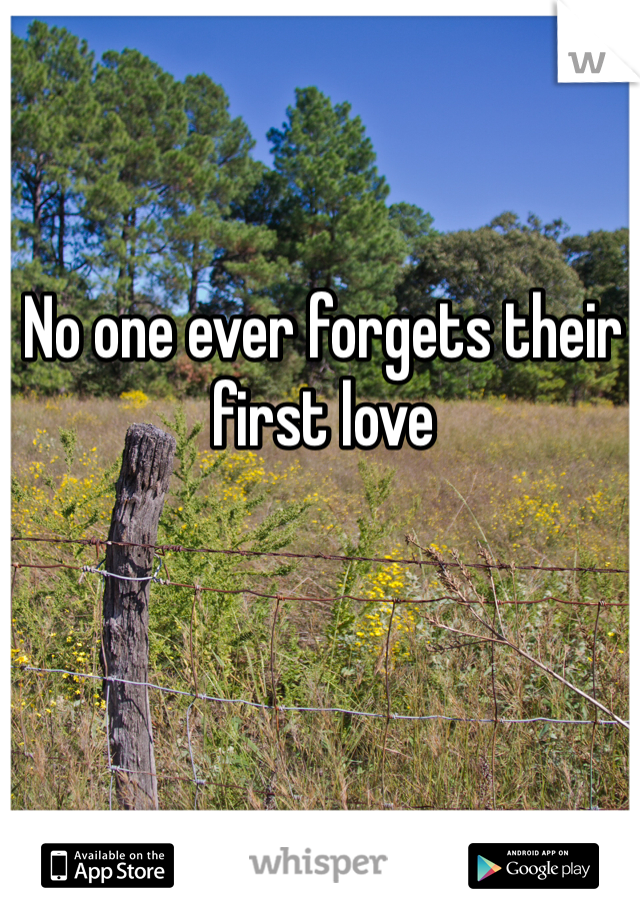 No one ever forgets their first love