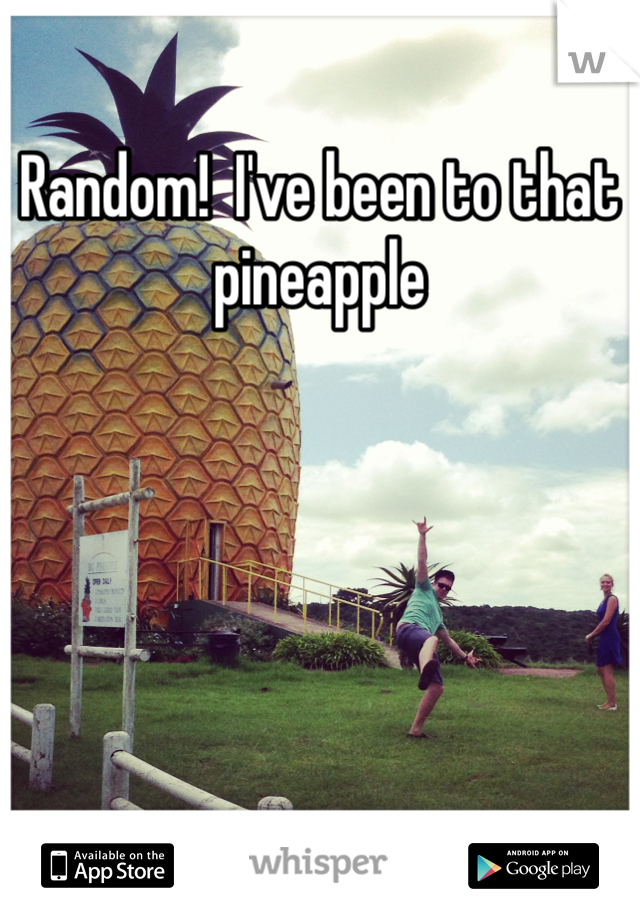 Random!  I've been to that pineapple 