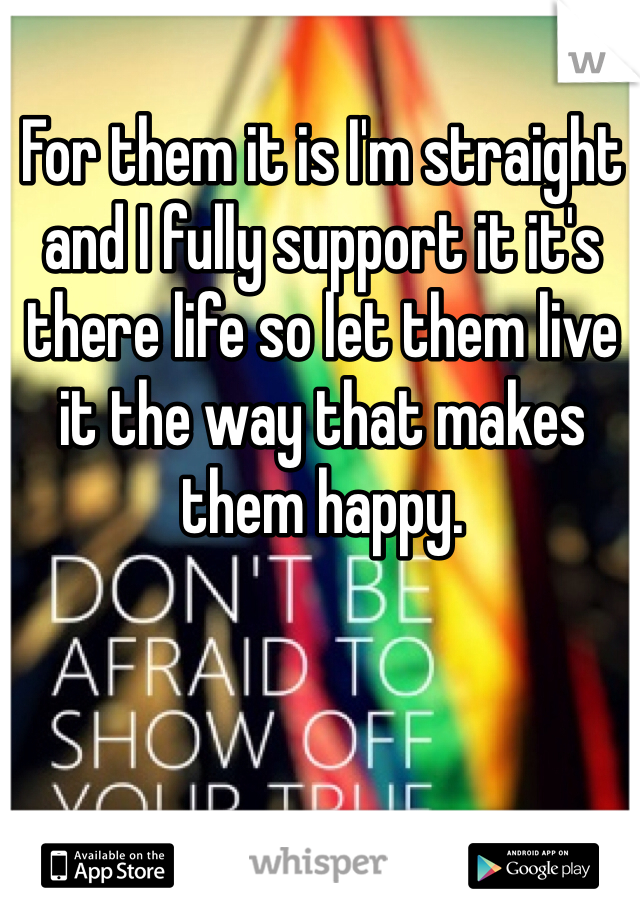 For them it is I'm straight and I fully support it it's there life so let them live it the way that makes them happy.