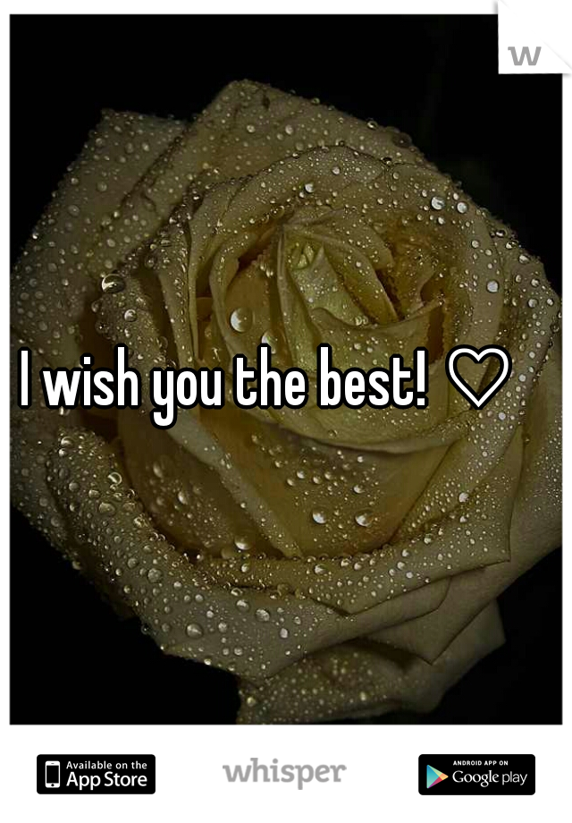 I wish you the best! ♡