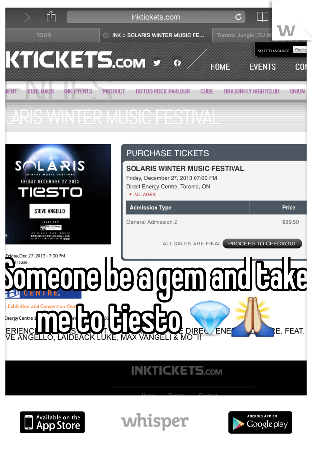 Someone be a gem and take me to tiesto 💎🙏 
