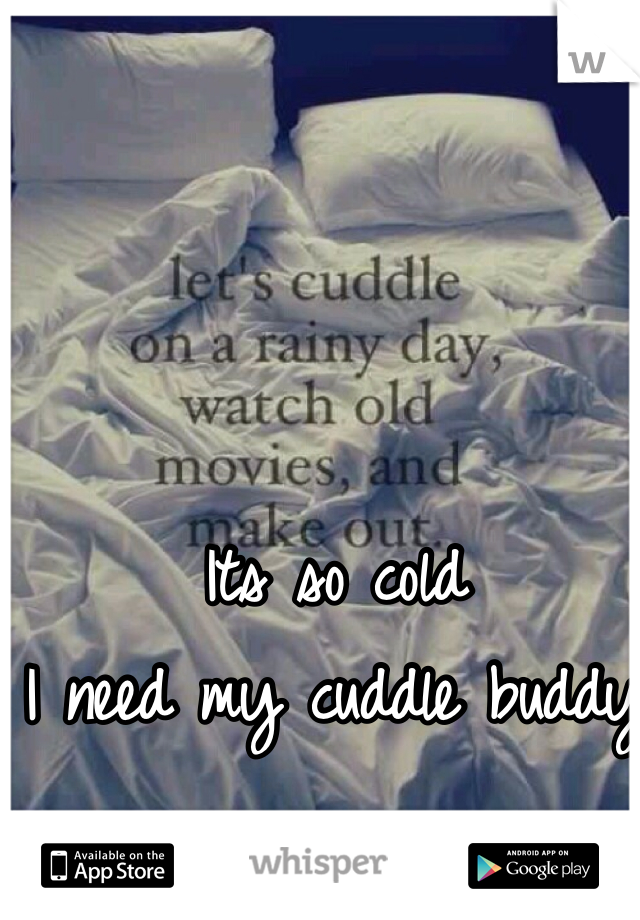 Its so cold
I need my cuddle buddy 
