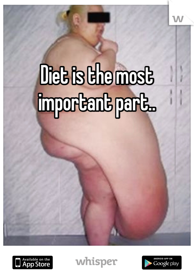 Diet is the most important part..
