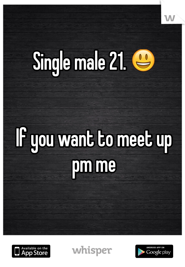 Single male 21. 😃


If you want to meet up pm me