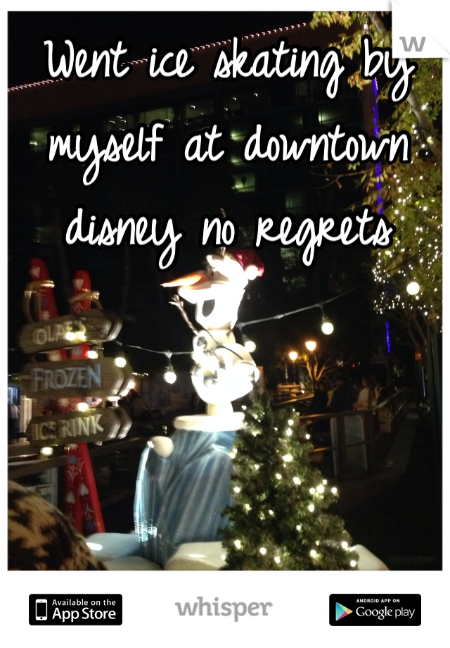 Went ice skating by myself at downtown disney no regrets