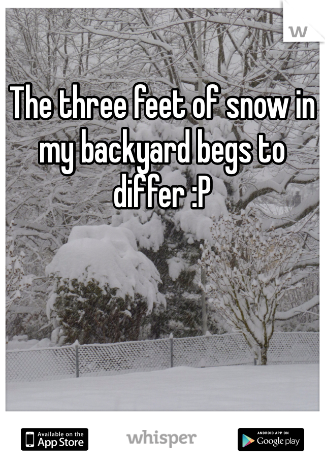 The three feet of snow in my backyard begs to differ :P
