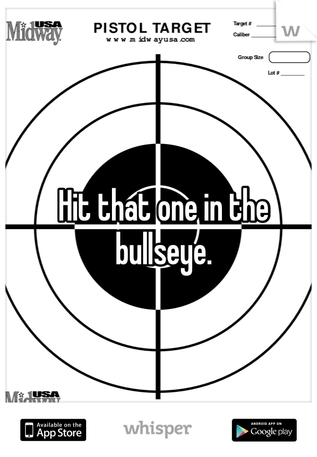 Hit that one in the bullseye. 
