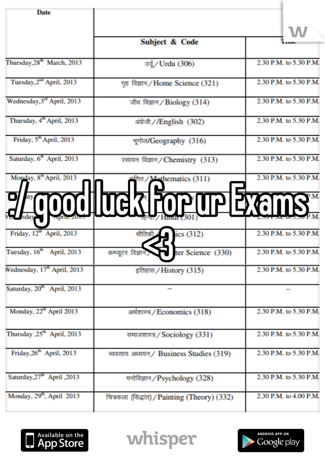 :/ good luck for ur Exams <3