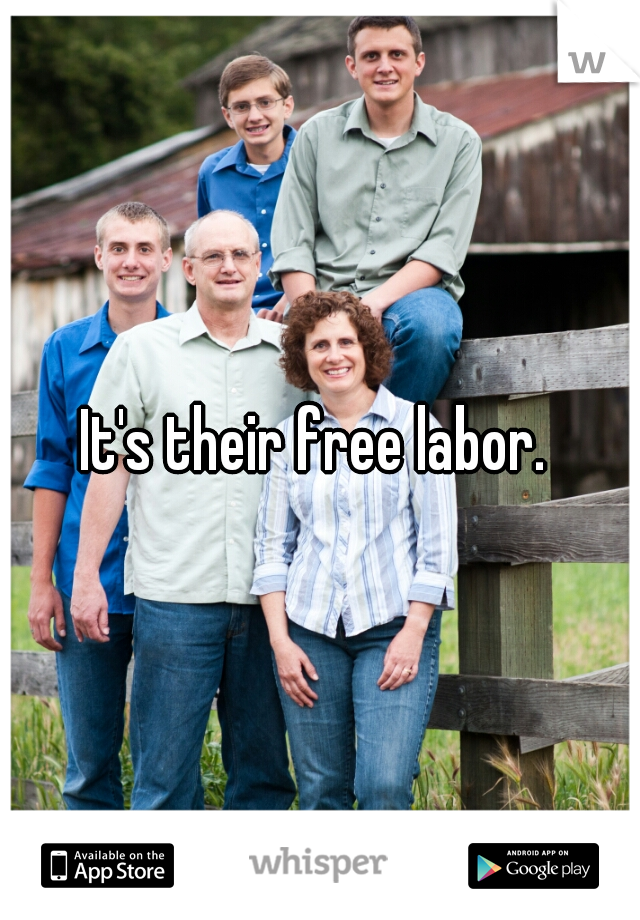It's their free labor. 