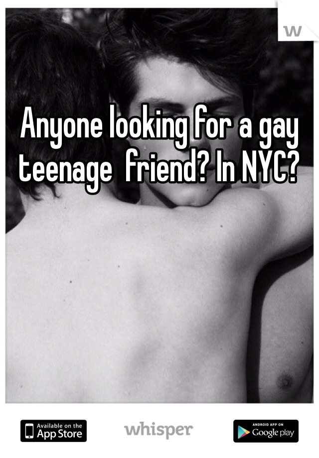Anyone looking for a gay teenage  friend? In NYC?