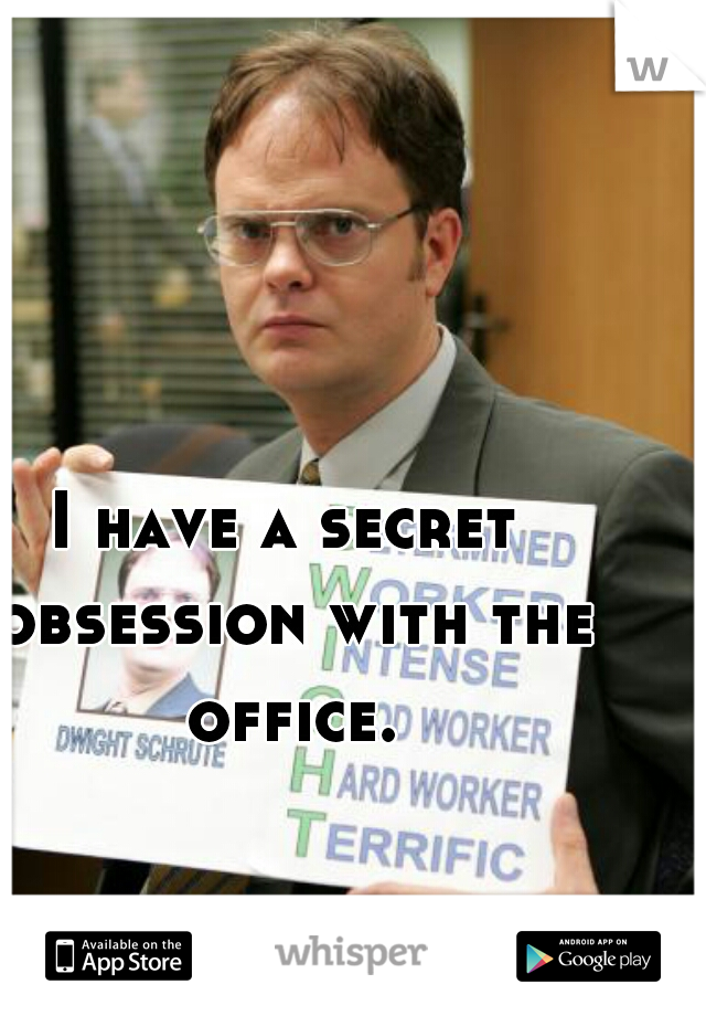 I have a secret obsession with the office.