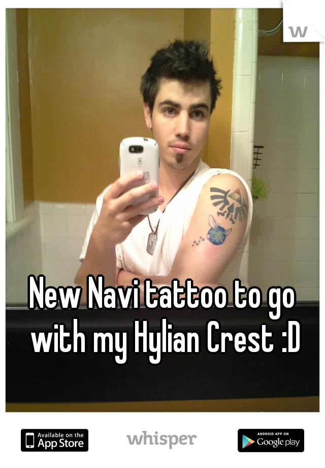 New Navi tattoo to go with my Hylian Crest :D
