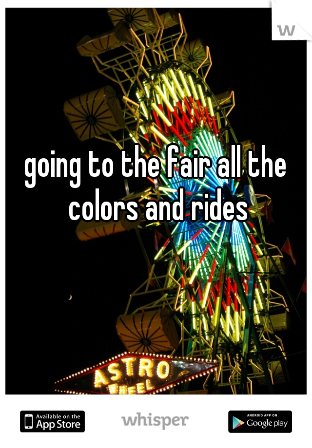 going to the fair all the colors and rides