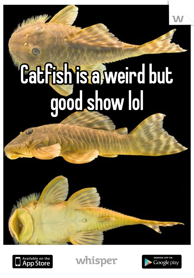 Catfish is a weird but good show lol