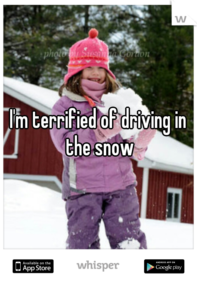 I'm terrified of driving in the snow