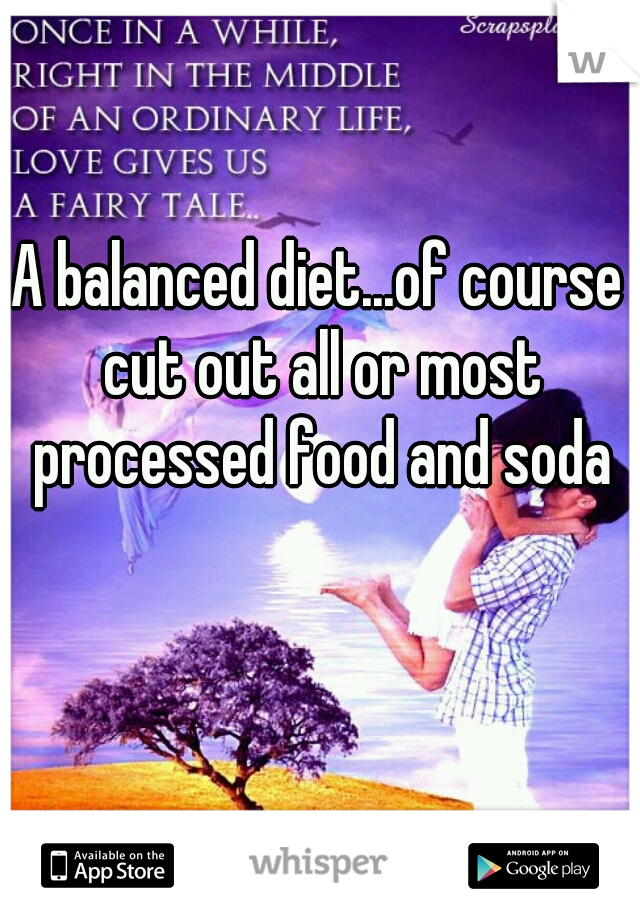 A balanced diet...of course cut out all or most processed food and soda