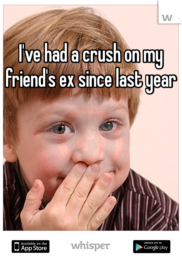 I've had a crush on my friend's ex since last year