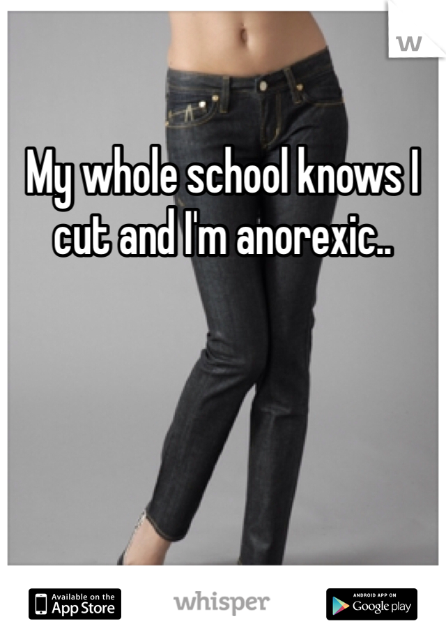 My whole school knows I cut and I'm anorexic..