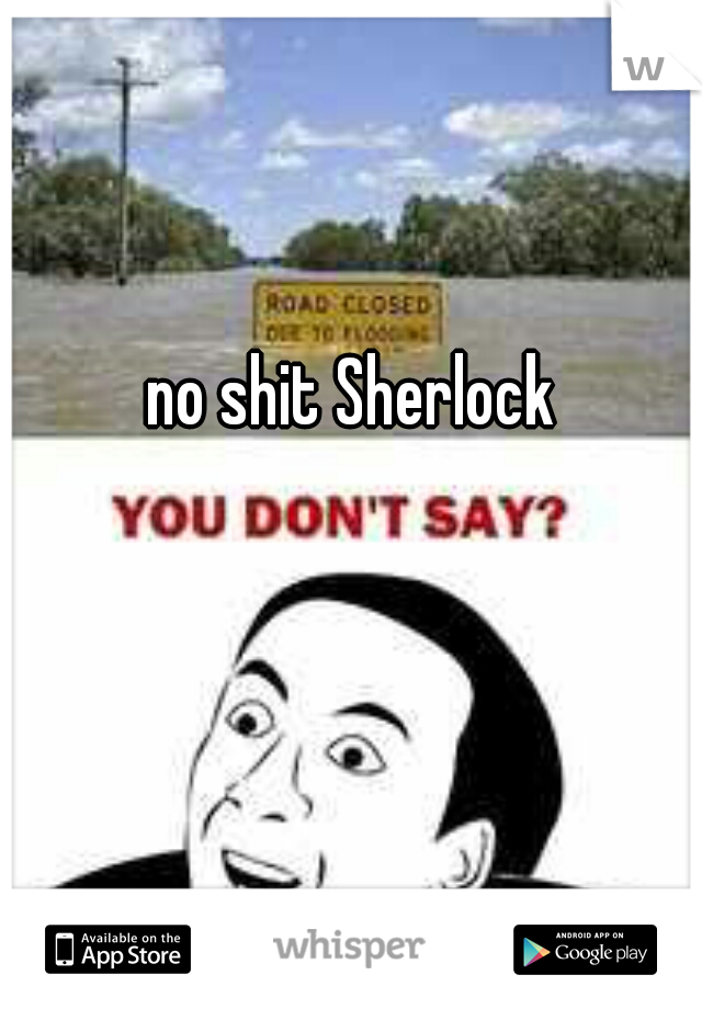 no shit Sherlock 