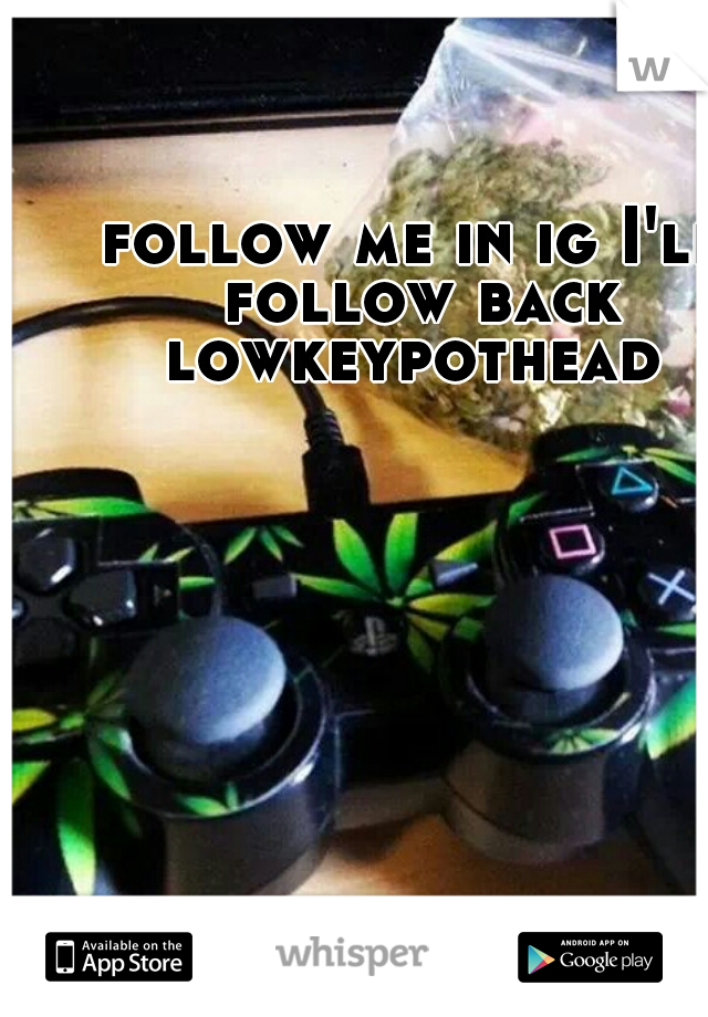 follow me in ig I'll follow back lowkeypothead 