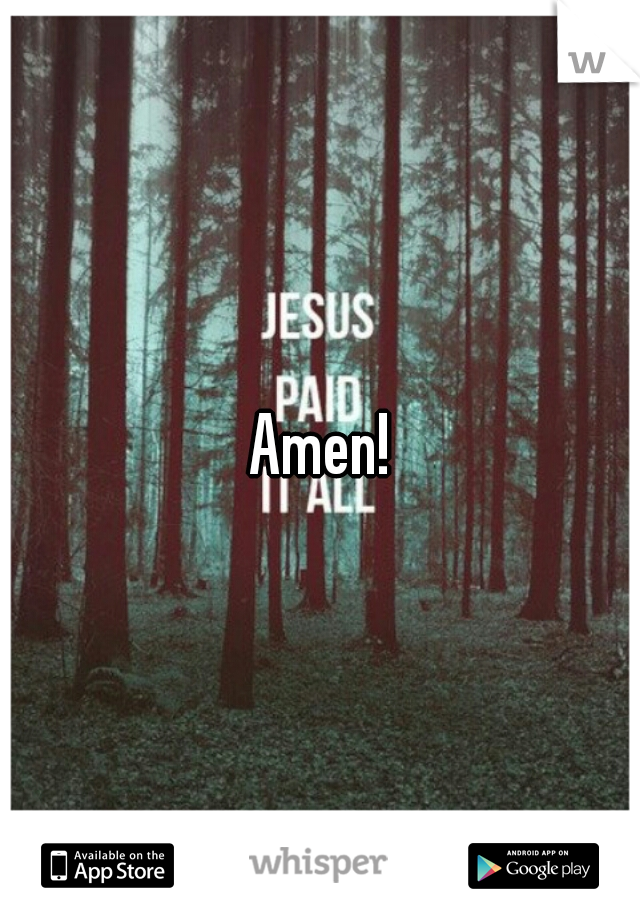 Amen!