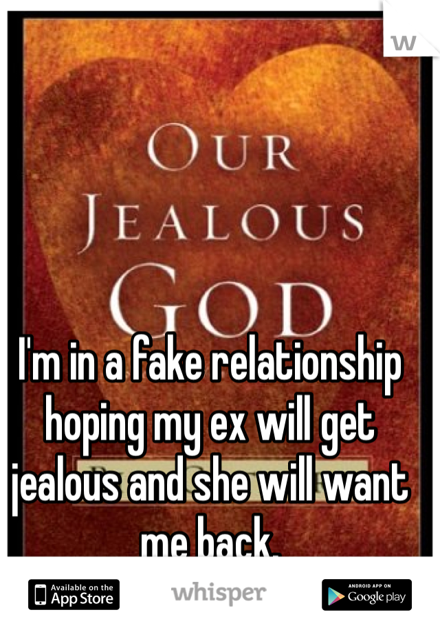 I'm in a fake relationship hoping my ex will get jealous and she will want me back. 